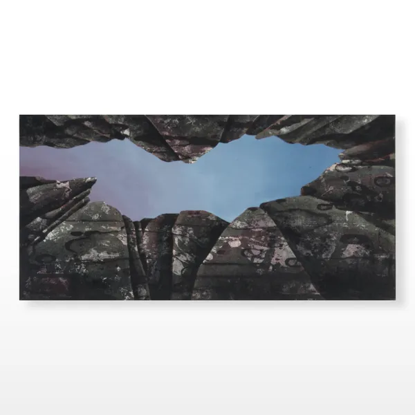 Silvia Giordani (b. 1992) The Eye, 2024 Acrylic and oil on canvas 30 × 60 × 3 cm 11 3/4 × 23 5/8 × 1 1/8 in Image courtesy of Buysse Gallery. © Silvia Giordani. All rights reserved.