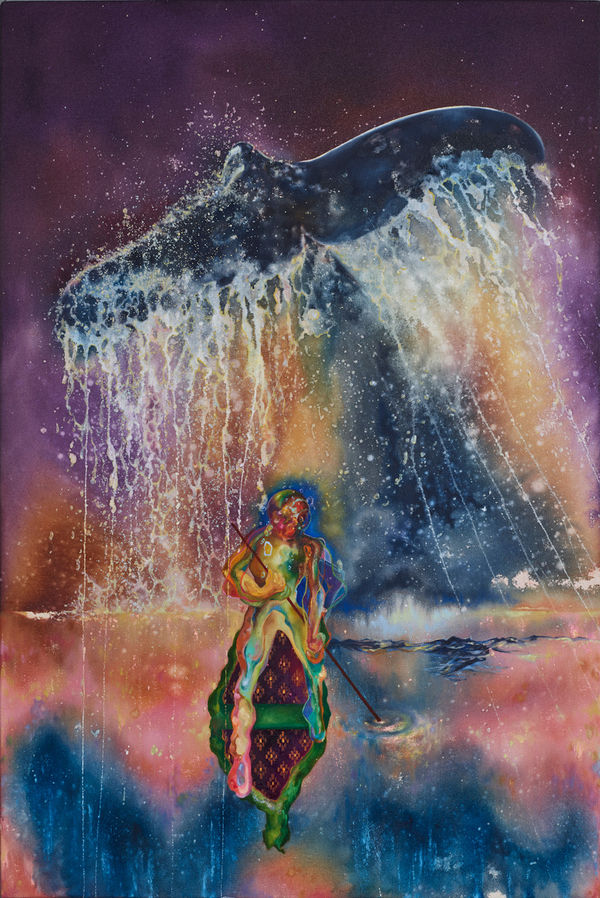 Fluke, 2021 Artwork is signed on the verso Oil and acrylic on canvas