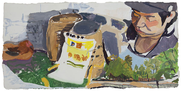 Dan Talbot, Shaina, baskets and hen, 2013