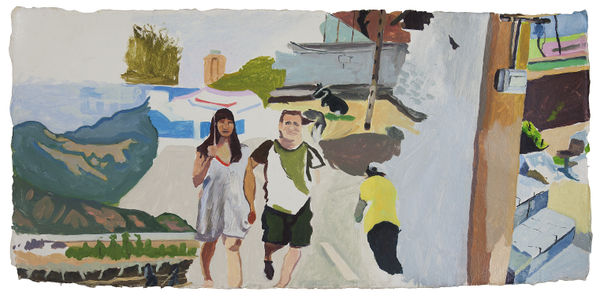 Dan Talbot, Jay, his wife and their goat, 2013