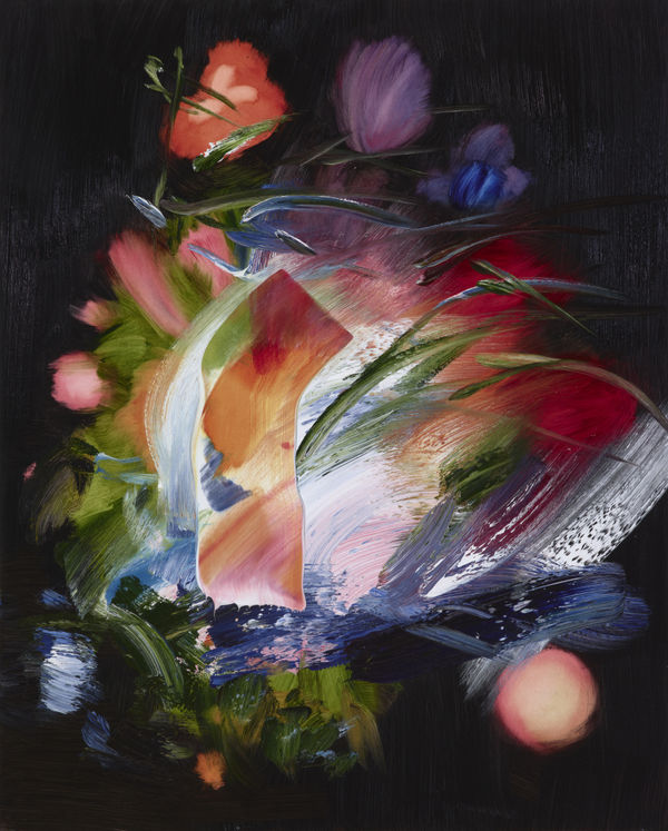 Elise Ansel, Flowers in a Glass Vase, 2020