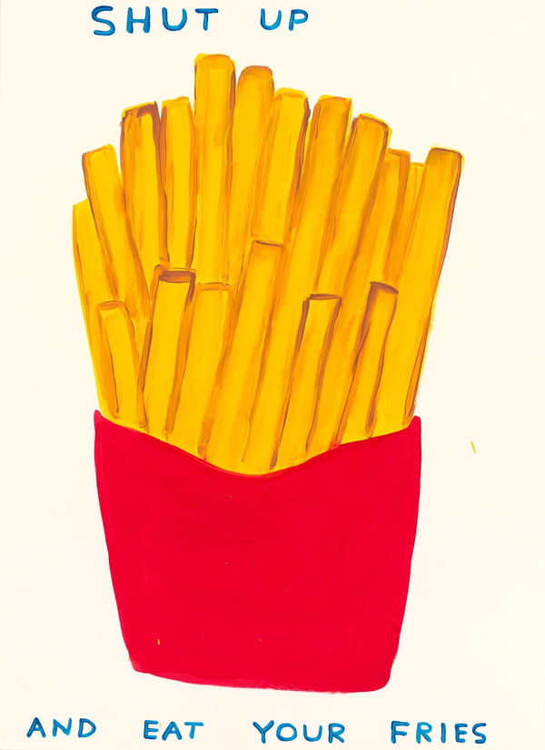 David Shrigley, Shut up and Eat Your Fries, 2024