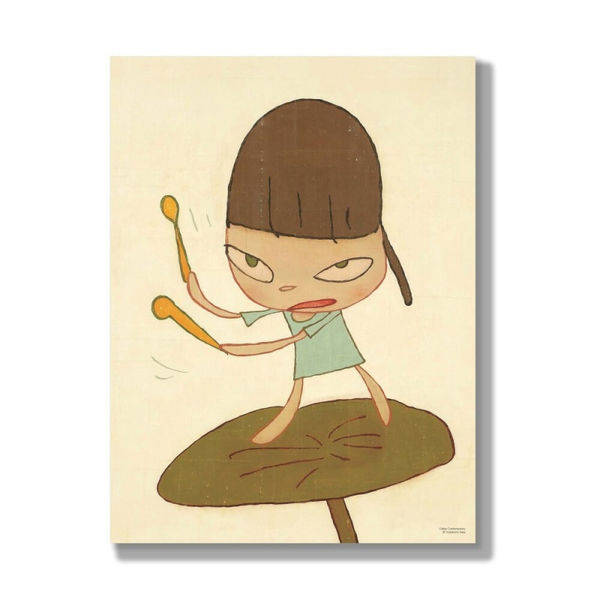 Yoshitomo Nara, Marching on a Butterbur Leaf, 2020