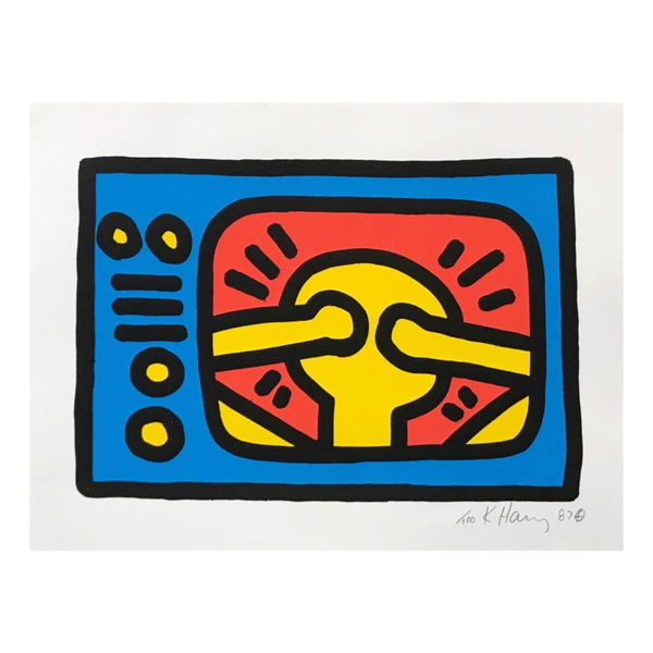 Keith Haring, Untitled (Plate 3) (TV Head), 1987