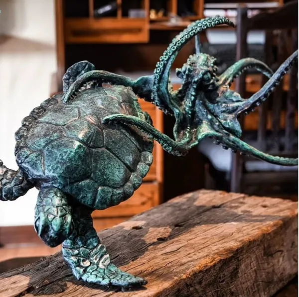 Steven John Wilkins, Passenger (octopus and turtle), 2024