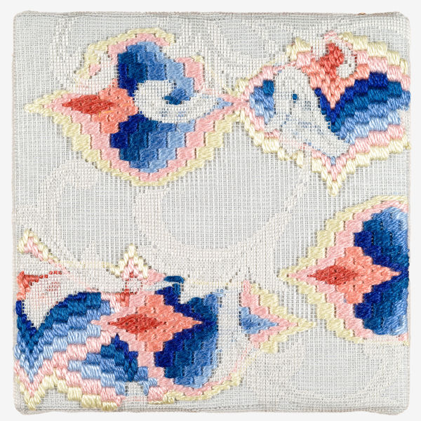 Cecilia Charlton, Triple-layer gather-gusset [yellow-pink-blue pomegranates], 2019