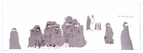 Chitra Merchant, What do you do in yours? Burqa I, 2003