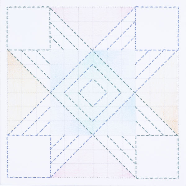 Cecilia Charlton, Quilted Composition [white // squares] , 2019