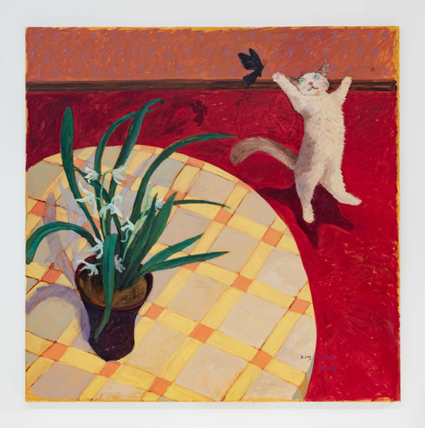 Kong Huidong 孔慧东, Orchid-Cat-Butterfly 兰花-猫-蝴蝶, 2019