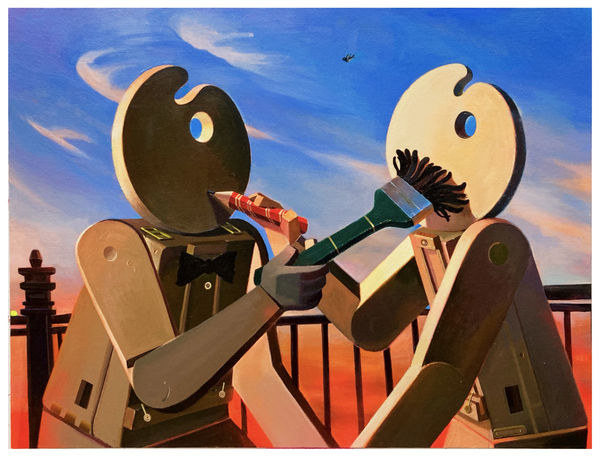 Cai Zebin 蔡泽滨, Two Self-portraits 两个自画像, 2021