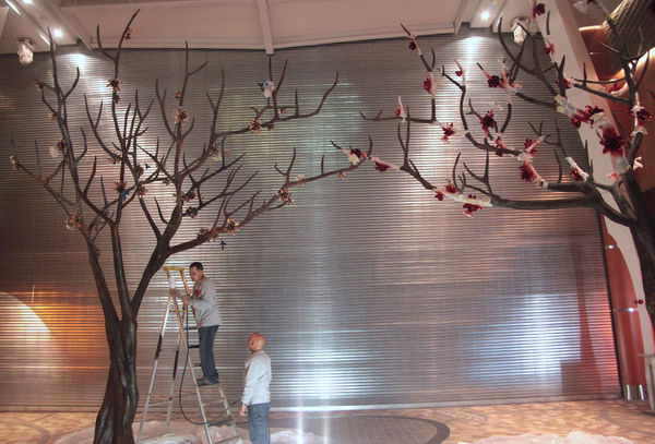 Carlos Betancourt in collaboration with Alberto Latorre, Enchanted Trees, (site specific commission, Icart corporate art), 2010