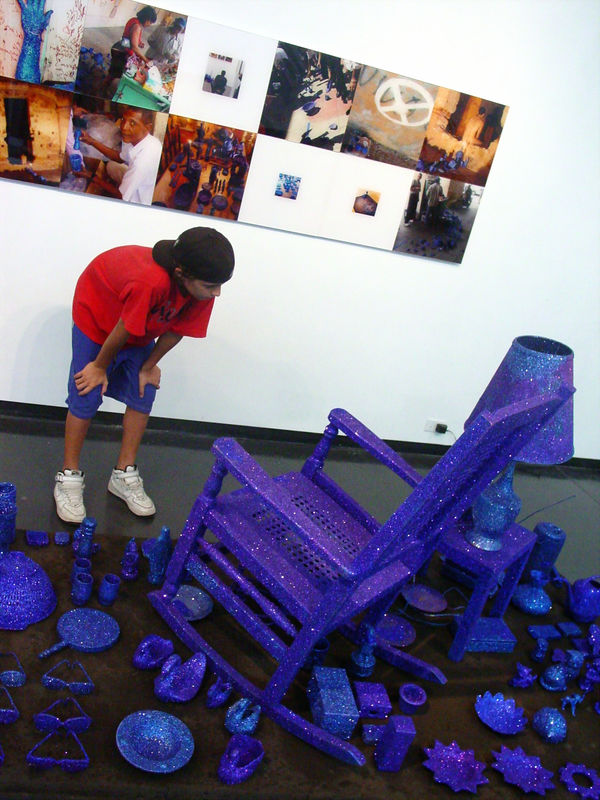Carlos Betancourt, Interventions with Aracoel Objects Largo Museum, Florida (installation close up), 2002-2003