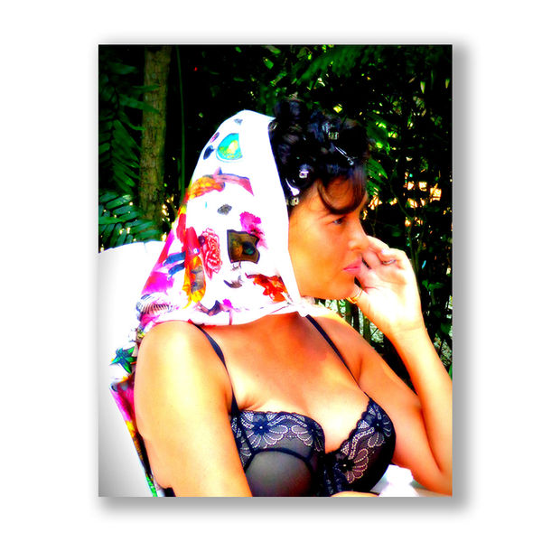 Carlos Betancourt, Scarf series: Re-Collections VI, (1) Image of model with scarf, 2009-13