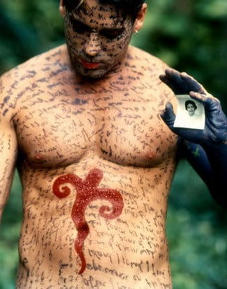 Carlos Betancourt, Self Portrait with Letter to Aracoel, 2001