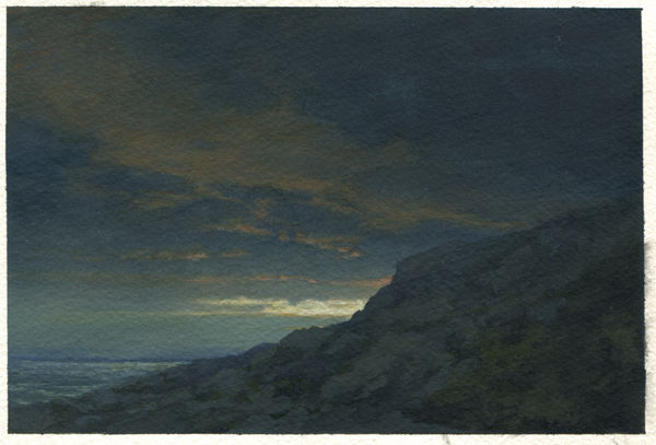 Dozier Bell, Evening, low clouds, 2020