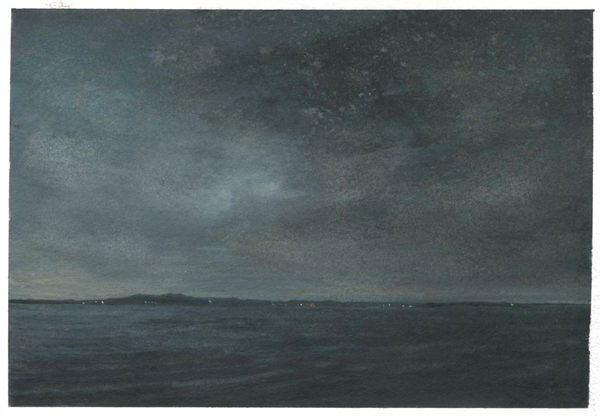 Dozier Bell Mainland, 2020 watercolor on paper 4.4 x 6.5 inches (BELL 30)