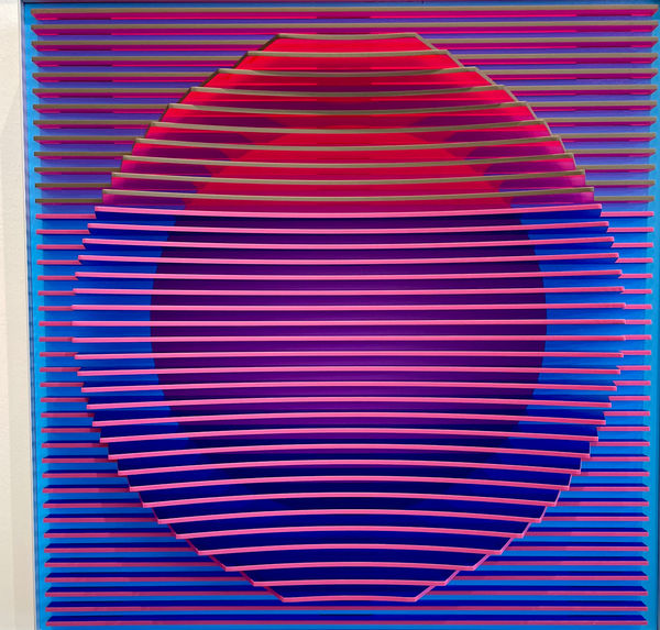 "Porthole”, painting by J. Margulis artist from Venezuela, based in Miami. Available at Carousel Fine Art Atlanta.