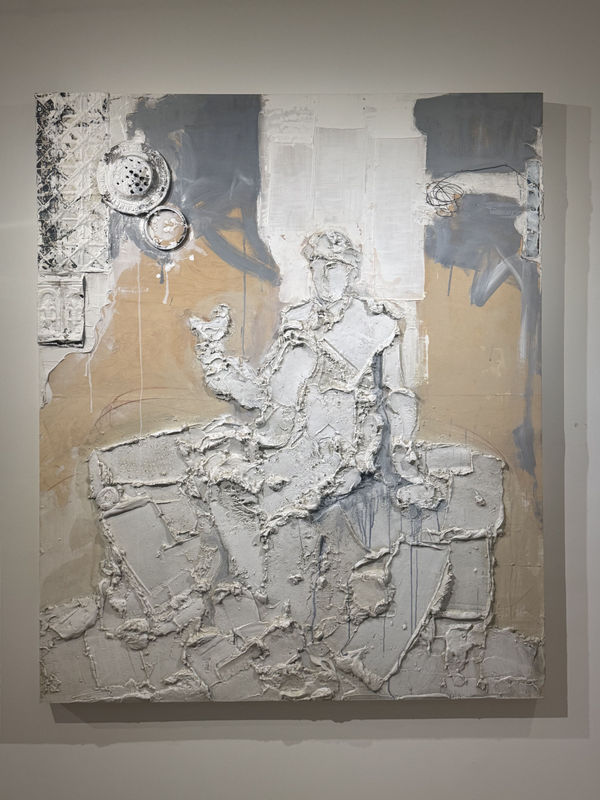 “The Bird", sculptural painting by Sylvain Tremblay artist from Quebec, Canada, based in Dubai. Available at Carousel Fine Art.