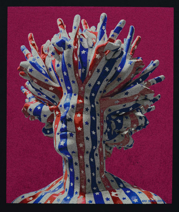 “Peace Mind VII” , painting by Alexi Torres artist from Cuba, based in the United States. Available at Carousel Fine Art New Buffalo.