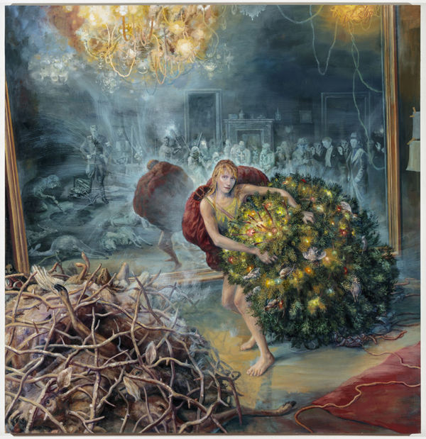 Julie Heffernan, Self-Portrait as Gatherer (Mirror World), 2017