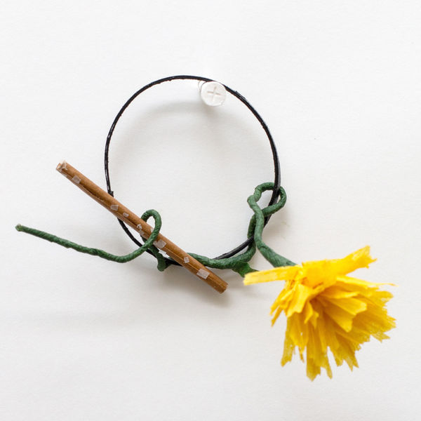 Imin Yeh, Hair tie, dandelion, and pretzel, 2024