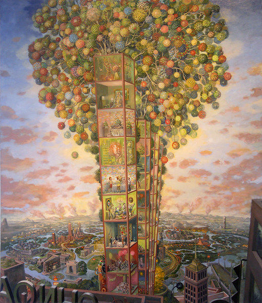 Julie Heffernan, Self-Portrait as Sky Scraper, 2008