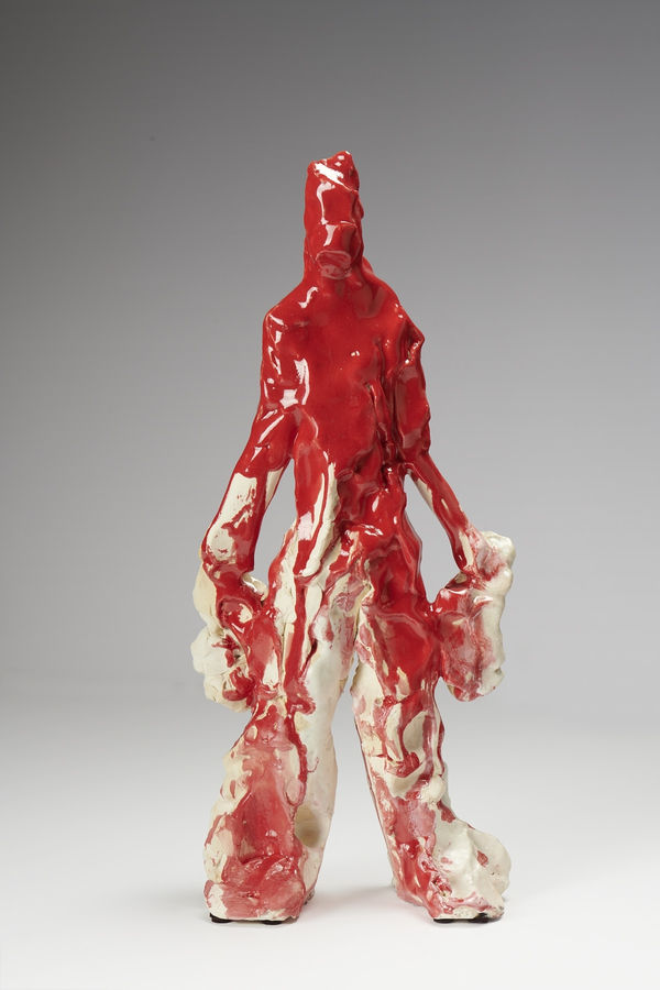 Wanxin Zhang, Tank Man (Red Porcelain), 2019