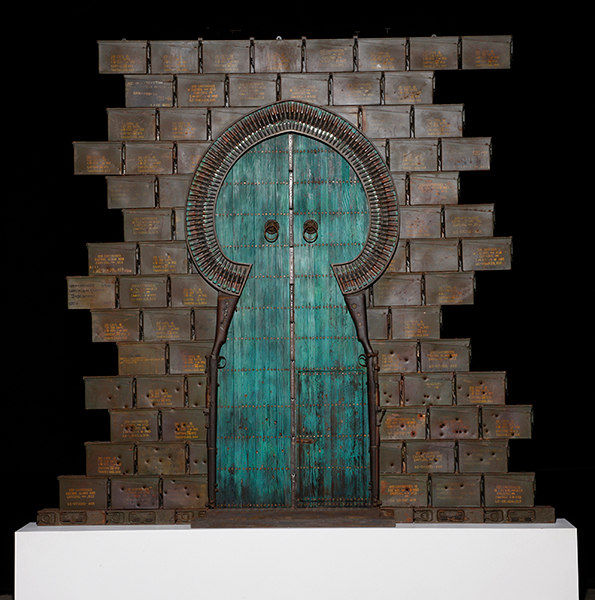 Al Farrow, Vandalized Mosque Door, 2016