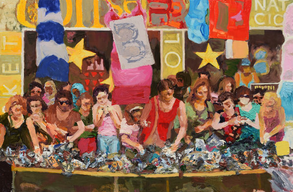 Trevor Burgess, Market shoppers, Mula, Spain