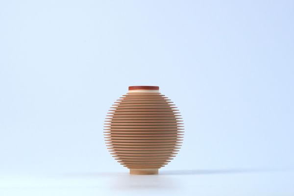 Nicholas Lees, Small Rust Orange Orbit 25.58, 2025