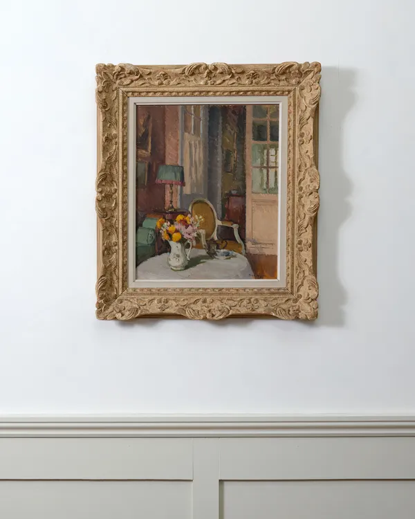 Jean Paul Hugues, Interior With Bouquet , 1930