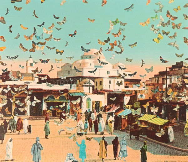 Peter Blake, Homage to Damien Hirst Canvas: Butterfly Man in Tunis, 2011