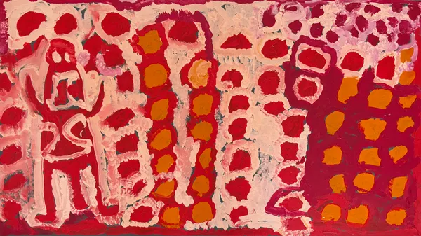 Kunmanara (Harry) Tjutjuna Wati Nyiru Acrylic on linen 56 x 98 cm