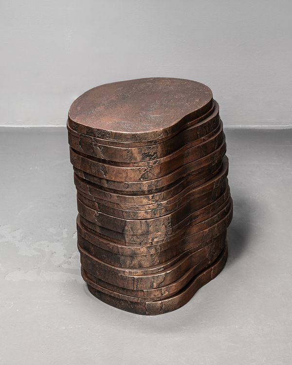 Tabouret Stone Strates A - Cuivre Natif, 2019 Pierre Bonnefille