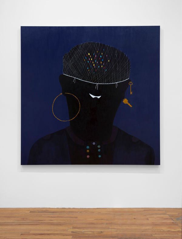 Kenny Rivero Doll Maker, 2022 Oil on linen 70 x 70 inches (177.8 x 177.8 cm)