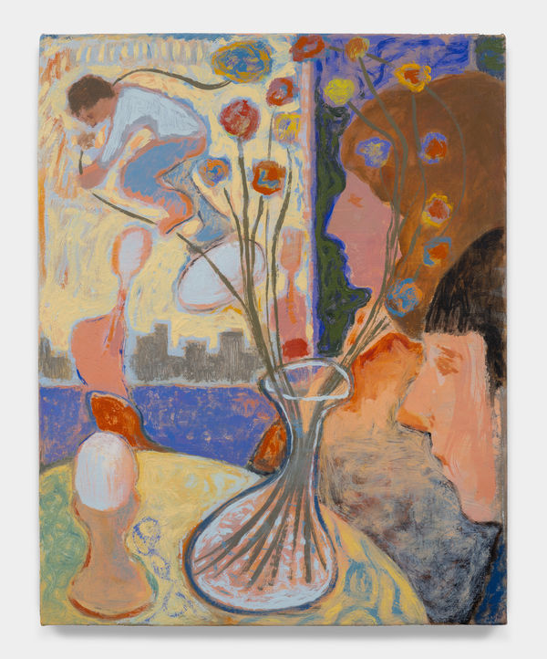 Sam Bornstein Morning Reverie, 2023 Oil and mixed media on linen 14 x 11 inches (35.6 x 27.9 cm)