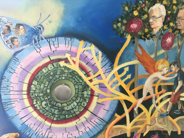 Visions of Science , 2018 Oil on Board