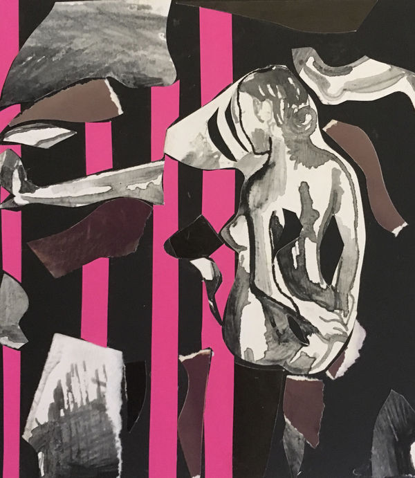 Back Against the Pink Stripes