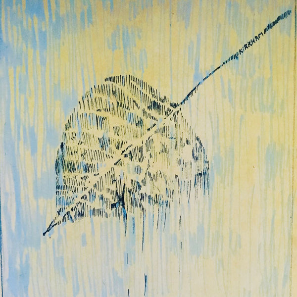 Poinsettia Leaf, ink pen on paper, 20 x 20 cm