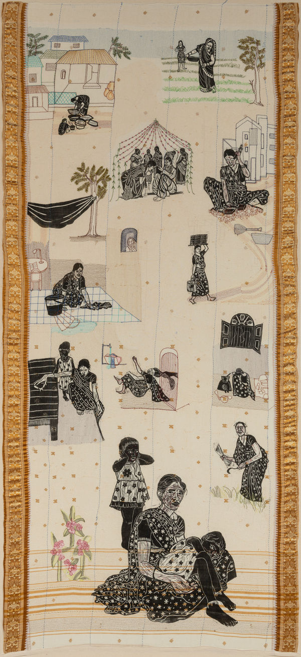 Jayeeta Chatterjee, Portrait of Lakshmi (after Nilima Sheikh), 2023