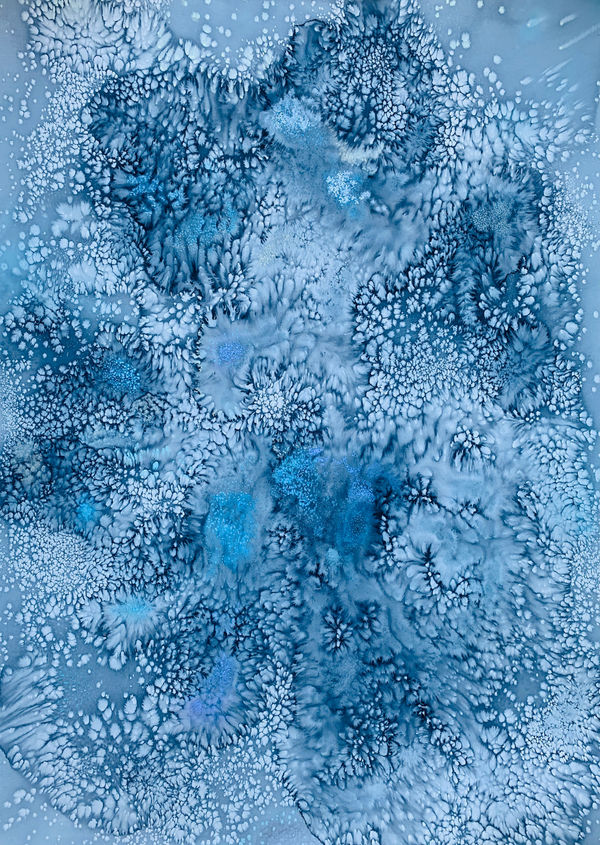 Allison Svoboda Found Fractals 10, 2022 Watercolor on paper 71 x 52" unframed 80.75 x 60.5" framed
