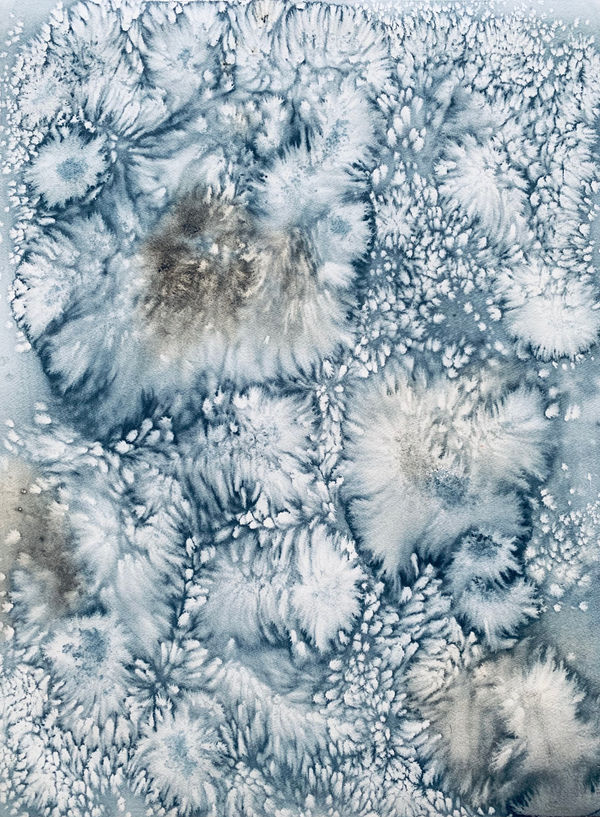 Allison Svoboda Surge 17, 2021 Watercolor on paper 30 x 22" unframed 38 x 30" framed