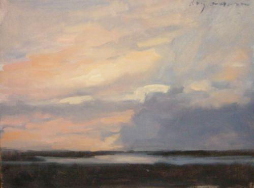 Kate Long Stevenson Seascape Oil on canvas 16 x 12" unframed