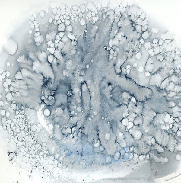 Allison Svoboda Earth Enzo #5, 2021 Watercolor on paper 18 x 18" unframed 26.25 x 26.25" framed