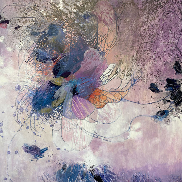 Shar Coulson Fauna Flora Figure 245, 2023 Mixed Media on linen 54 x 54"