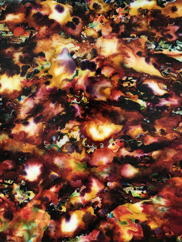 John Koehler Firelight Mixed Media on Panel 36 x 48" unframed