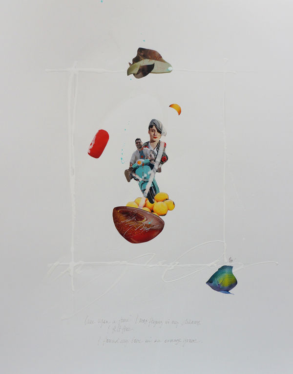 Eve Ozer Once Upon a Time, 2020 Collage 28.5 x 22.5" 33.25 x 28.75" framed