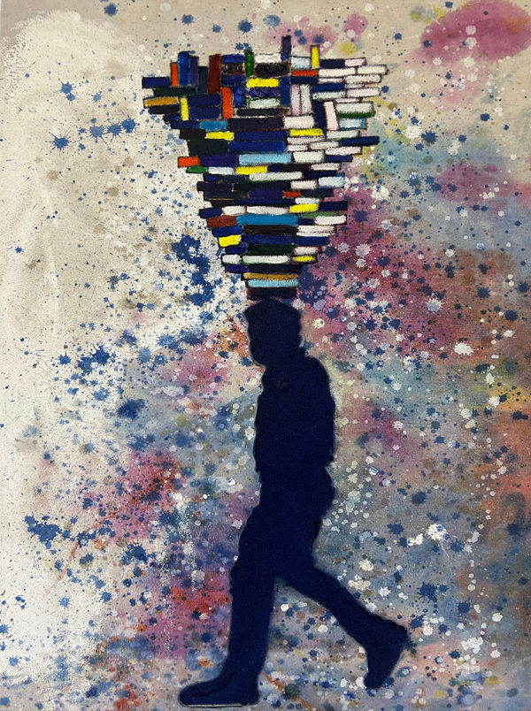 David Gista Ecce Homo, 2024 Acrylic on tarp 36 x 24"