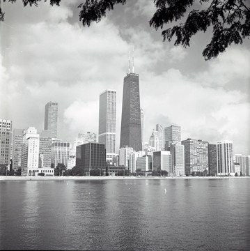 John Hendry, 15-385 Skyline from Olive Park, 1990
