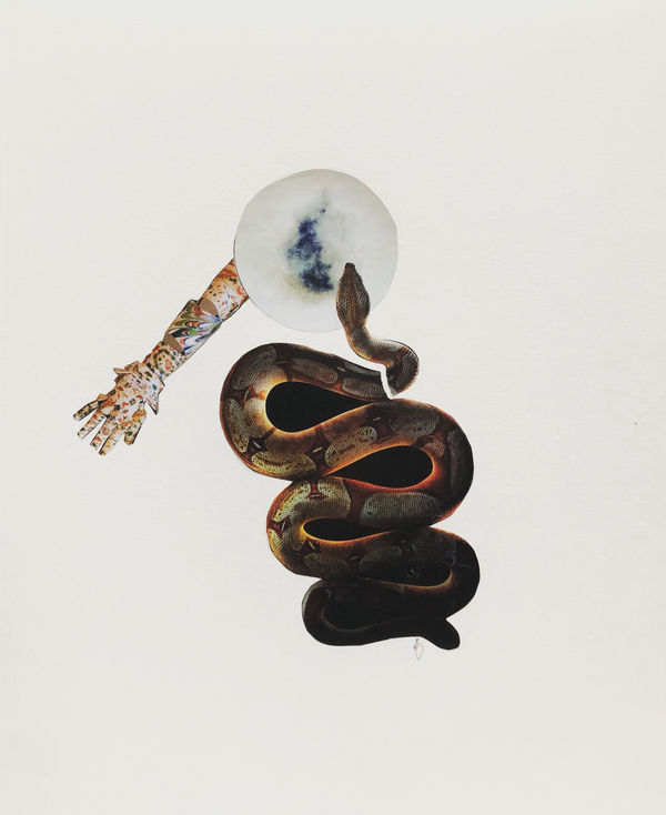 Eve Ozer Temptation, 2020 Collage 12 x 9" unframed 16.25 x 13.75" framed